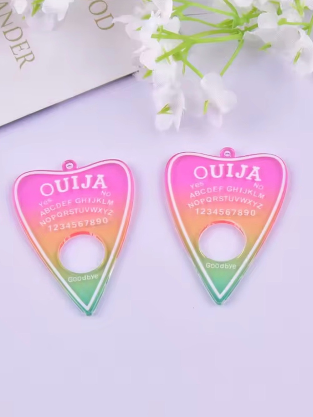Colorful Ouija Acrylic Earrings